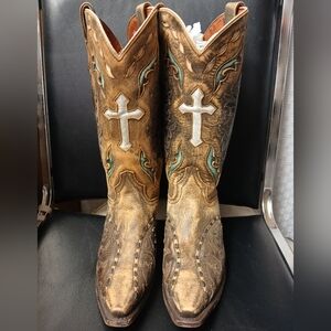 Dan Post Brown Leather Cowboy Boots